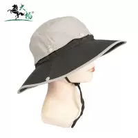 大杨遮阳防护帽 可拆卸渔夫帽 透气太阳帽 军绿款 892 /顶
