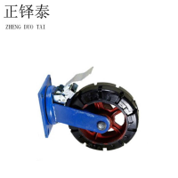 正铎泰 橡胶静音 铁芯重型轮 刹车万向轮10寸250mm /个