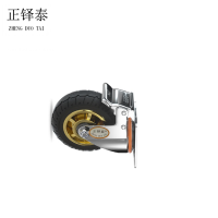 正铎泰 橡胶静音带刹车万向轮6寸 150mm / 个