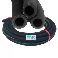 象头8层布面黑胶管 橡胶夹布胶管 1寸 25mm 17米 1束/捆