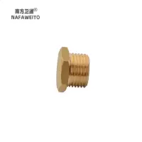 南方卫通 全铜加厚内外丝堵头 管帽 内外丝闷头 丝堵 管堵4分外丝