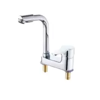 全铜韩国板凳水龙头 立式 双4分接口