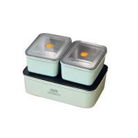 易铂不锈钢保鲜盒 保鲜盒三件套 奥斯德保鲜盒三件套YP-8677