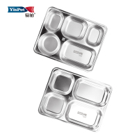 易铂304五格加深快餐盘