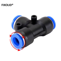 FIXOLID 气管快速接头T型三通接头 PEG10-8-10 个