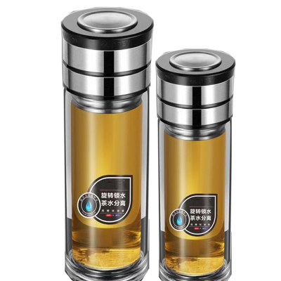 松道 商务直筒双层玻璃杯HY-S23 350ml