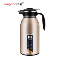 松道 保温壶 不锈钢大容量便携车载旅行保温杯热水壶暖水壶热水瓶暖瓶暖壶保温水壶6系列6系列金色1600ml