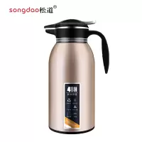 松道 保温壶 不锈钢大容量便携车载旅行保温杯热水壶暖水壶热水瓶暖瓶暖壶保温水壶6系列6系列金色1600ml