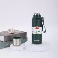 松道 保温杯 食品级车载便携保温杯墨绿色600ML