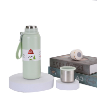 松道 保温杯 食品级车载便携保温杯浅绿色800ML