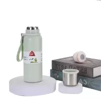 松道 保温杯 食品级车载便携保温杯浅绿色800ML