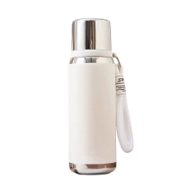 松道 保温杯便携式一盖两用随行手提保温杯 白色500ML