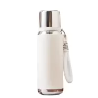 松道 保温杯便携式一盖两用随行手提保温杯 白色500ML