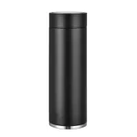 松道 商务杯茶隔分离直身杯真空保温杯绅士黑350ML