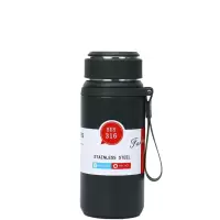 松道保温杯 大容量登山运动水壶水杯墨绿色600ML