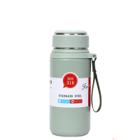 松道保温杯 大容量登山运动水壶水杯浅绿色600ML