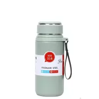 松道保温杯 大容量登山运动水壶水杯浅绿色600ML