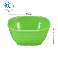 攸 大号绿色四方碗 13*6cm 个