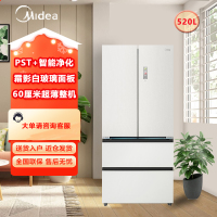 美的冰箱BCD-520WUFGPZM(E)霜影白嵌入式法式多门520升大容量家用变频 BCD-520WUFGPZM(E)