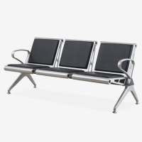 墨之麟办公椅联排椅3人位黑色(可定制)1750*680*780/个