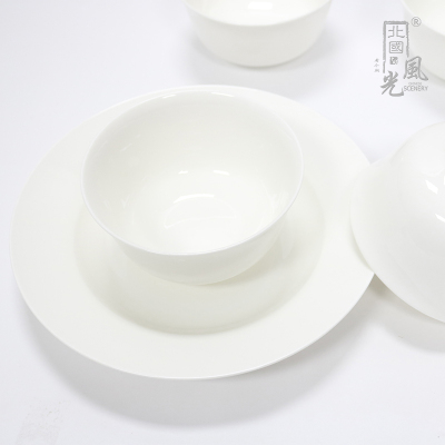 北国风光 骨瓷纯白6头餐具套装TS-BC-0006 套