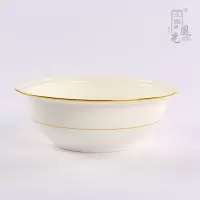 北国风光 骨瓷镶金9英寸带沿汤盆TS-XJ个