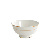 北国风光骨瓷镶金碗
