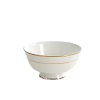 北国风光骨瓷镶金碗