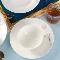 北国风光骨瓷10头餐具紫色蒲公英TS-0010套