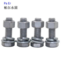 帕尔永固 热镀锌螺栓 六角头螺栓 单头螺栓(配套螺母、平垫、弹垫)M18*180 个