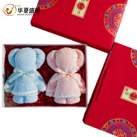 华夏盛锦珊瑚绒毛巾小熊毛巾HXSJ-XX002/盒