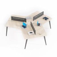 渝瑞坤 办公桌 弧形三人位/套