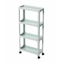 茶花 百纳窄边可移动四层置物架 4层/个