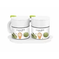 茶花 圆点双组玻璃调味瓶300ml*2个/个