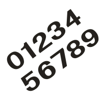 锐腾达 粘贴式杆号牌 80*120mm“0-9”所有数字 反光膜 块