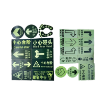 DASUE 安全出口夜光地贴 直径180mm (单位:张)