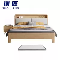 锁匠 床+床垫+1床头柜1.2m套