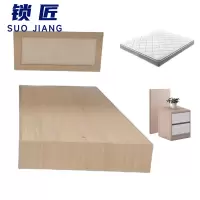 锁匠 床+床垫+床头柜(含背板)1.2m套