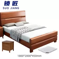 锁匠 床+床头柜+床垫