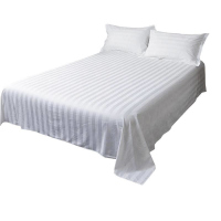 甘柔美床单230*150cm全棉斜纹贡缎(白色)条