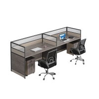 扬正通 2人位屏风办公桌 2400*600*1100mm 个