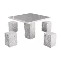 原环 石桌椅 900*900mm 套