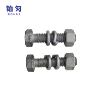 铂灳 热镀锌六角螺栓穿钉带帽 M10*50mm 套