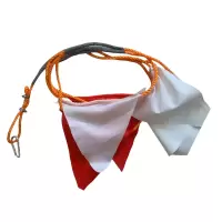 途务 反光警戒绳 带彩旗50m 卷