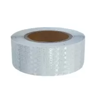 途务 反光警示胶带 白色晶格5cm*25m 卷