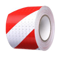 途务 反光警示胶带 红白晶格10cm*25m 卷
