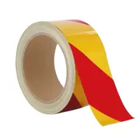 途务 反光警示胶带 红黄宽10cm*25m 卷