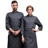 惠铁酒店厨房工作服定制厨师服围裙 套装 套