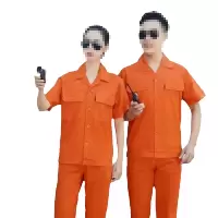 惠铁 夏季纯棉短袖工作服 套装 套
