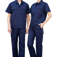 惠铁 夏季工作服耐磨车间劳保服 短袖 套